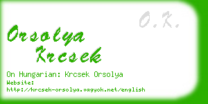 orsolya krcsek business card